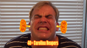 Man eats 40+ dried Carolina Reapers. World Record!
